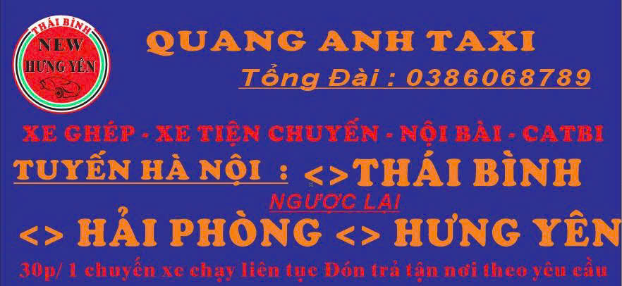 Xe Đưa Đón Tận Nơi – THÁI BÌNH CŨ tuyến HƯNG YÊN HÀ NỘI